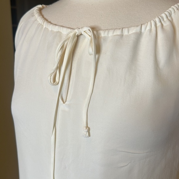 Tory Burch Christy Boat Neck, Lace Inset Long Sleeve Silk Blouse Small - Picture 9 of 12
